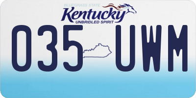 KY license plate 035UWM