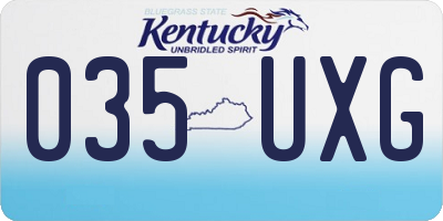 KY license plate 035UXG