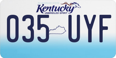 KY license plate 035UYF