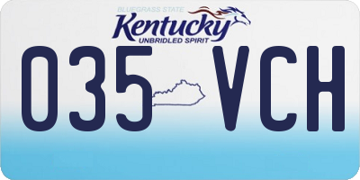 KY license plate 035VCH