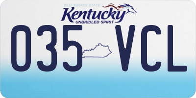 KY license plate 035VCL