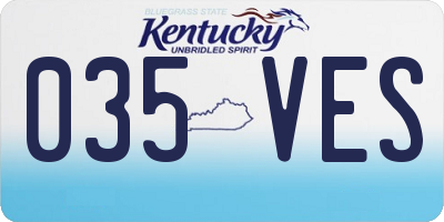 KY license plate 035VES