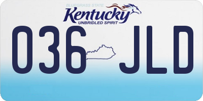 KY license plate 036JLD