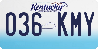 KY license plate 036KMY