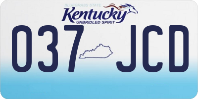 KY license plate 037JCD