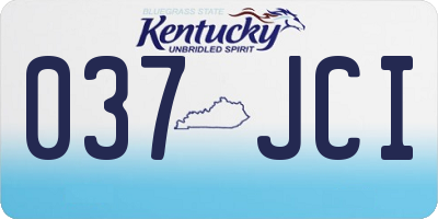 KY license plate 037JCI