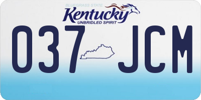 KY license plate 037JCM