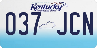 KY license plate 037JCN