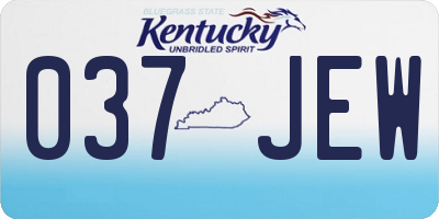 KY license plate 037JEW