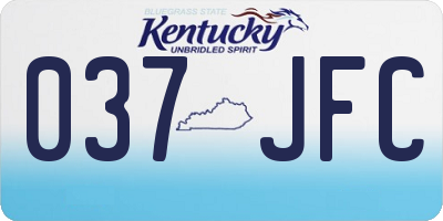 KY license plate 037JFC