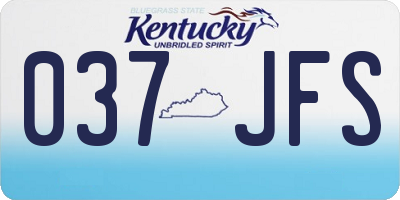 KY license plate 037JFS