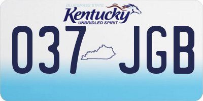 KY license plate 037JGB