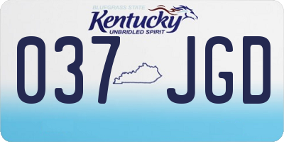 KY license plate 037JGD