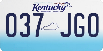 KY license plate 037JGO