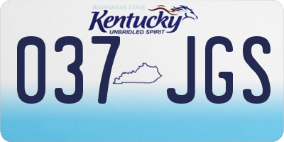KY license plate 037JGS