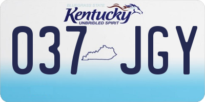 KY license plate 037JGY