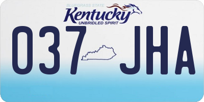 KY license plate 037JHA