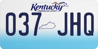 KY license plate 037JHQ