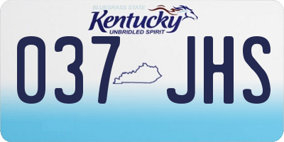 KY license plate 037JHS