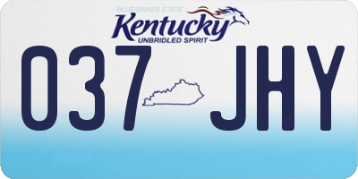 KY license plate 037JHY