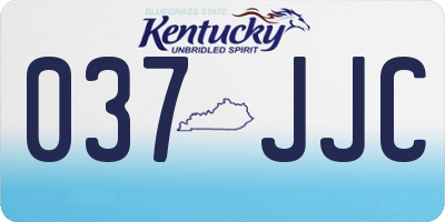 KY license plate 037JJC