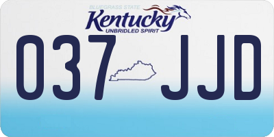 KY license plate 037JJD