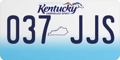 KY license plate 037JJS