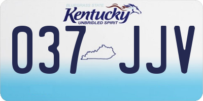 KY license plate 037JJV