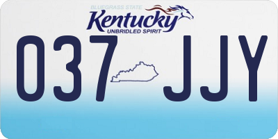 KY license plate 037JJY