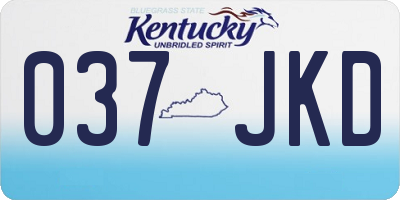 KY license plate 037JKD