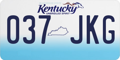 KY license plate 037JKG