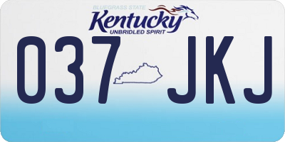 KY license plate 037JKJ