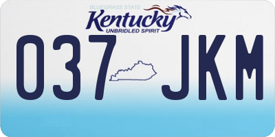 KY license plate 037JKM