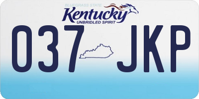 KY license plate 037JKP