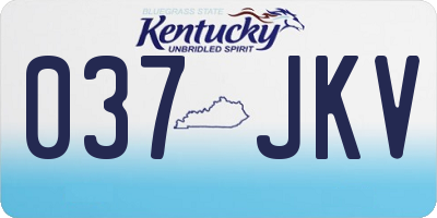 KY license plate 037JKV