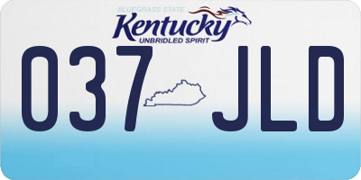 KY license plate 037JLD