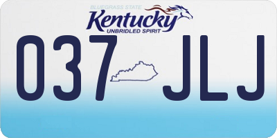 KY license plate 037JLJ