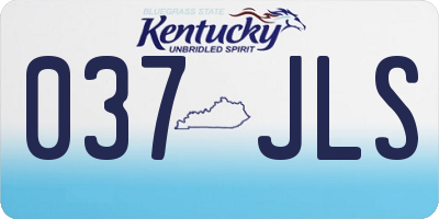 KY license plate 037JLS