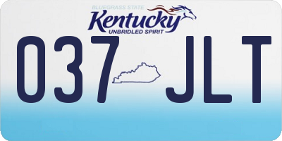 KY license plate 037JLT