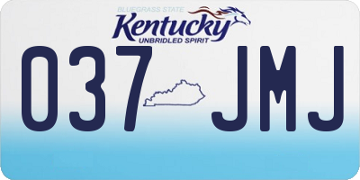 KY license plate 037JMJ