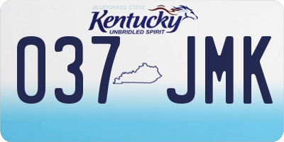 KY license plate 037JMK