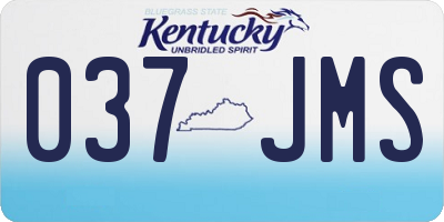 KY license plate 037JMS