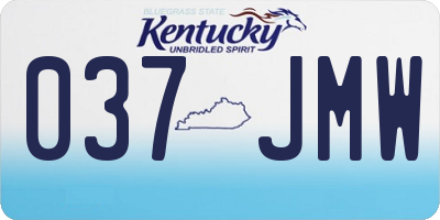 KY license plate 037JMW