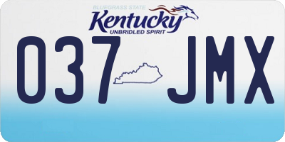 KY license plate 037JMX