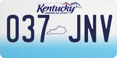 KY license plate 037JNV