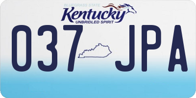 KY license plate 037JPA