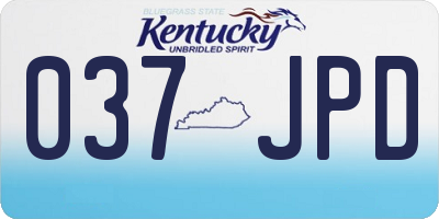 KY license plate 037JPD