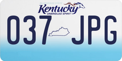 KY license plate 037JPG