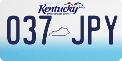 KY license plate 037JPY