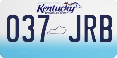 KY license plate 037JRB